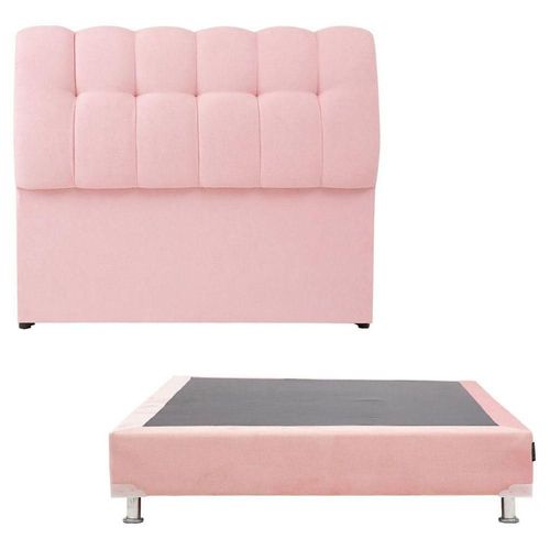 Cabecera Matrimonial Dicasa Nube Rosa + Box Dicasa Pink CZD