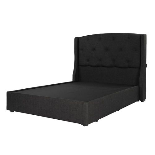 Cabecera Queen Size Dicasa Zefyr Negro + Base cama Belt CZD