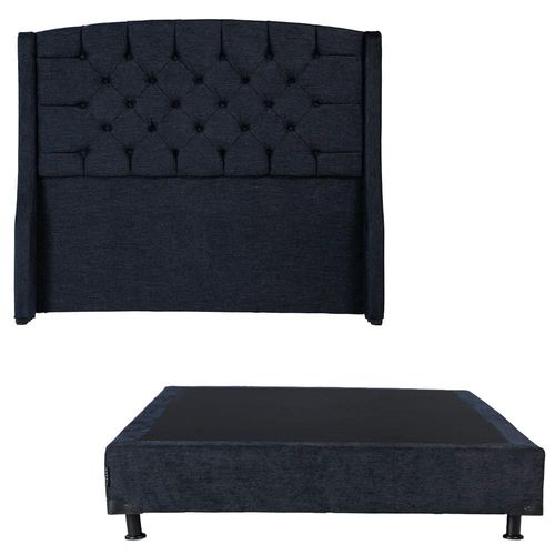 Cabecera Individual Dicasa Sitka Azul Indigo + Box Dicasa Niza CZD