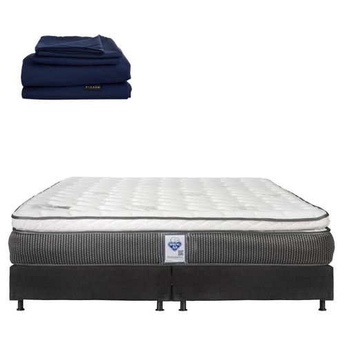 Colchón King Size Spring Air Phantom + Box + Sábanas Softy Czd