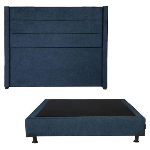 Cabecera Individual Dicasa Lugo Azul + Box Rivo Dicasa CZD