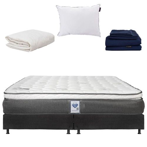 Colchón King Size Phantom+ Box Belu + Almohada+ Protector+ Sábanas CZD