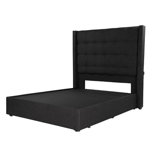 Cabecera Matrimonial Dicasa Titan Negro + Base cama Belt CZD