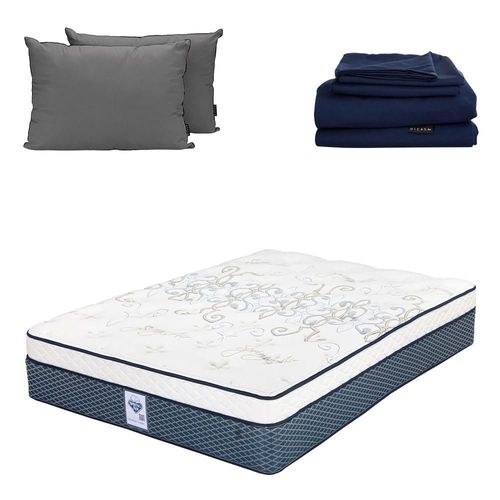Colchón Matrimonial Spring Air Cantabria+Almohadas 2Pack+Sábanas S CZD