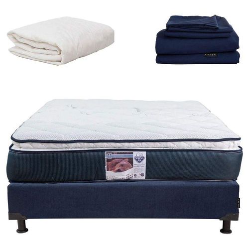 Colchón Individual Spring Air Mónaco + Box + Sábanas S + Protector CZD