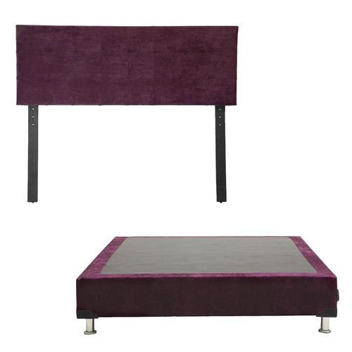 Cabecera Matrimonial Dicasa Catania Morado + Box Dicasa CZD