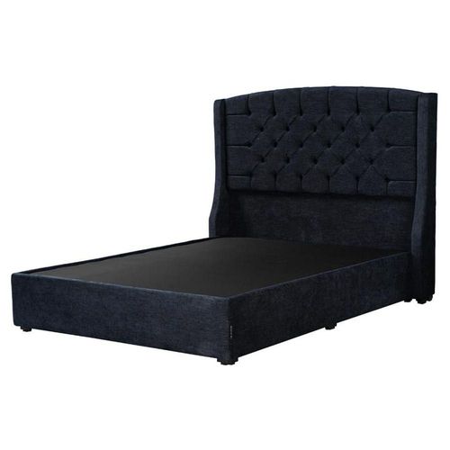 Cabecera Matrimonial Dicasa Sitka Azul Indigo + Base cama Nizzo CZD