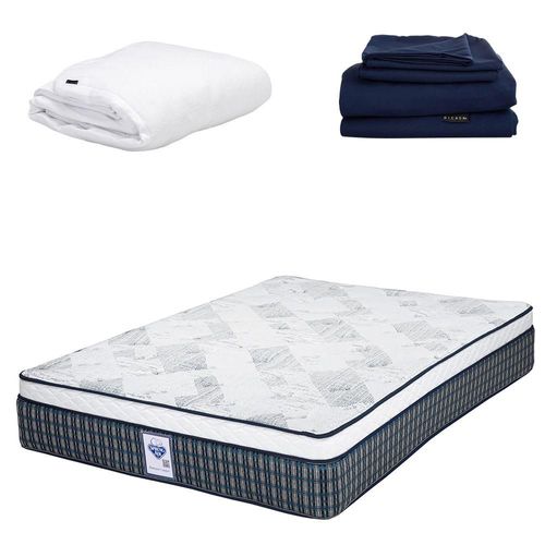 Colchón Queen Size Spring Air Cardona + Protector Cloud + Sábanas CZD