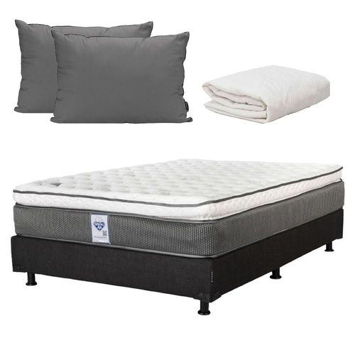 Colchón Matrimonial Phantom + Box + Almohada 2Pack + Protector CZD