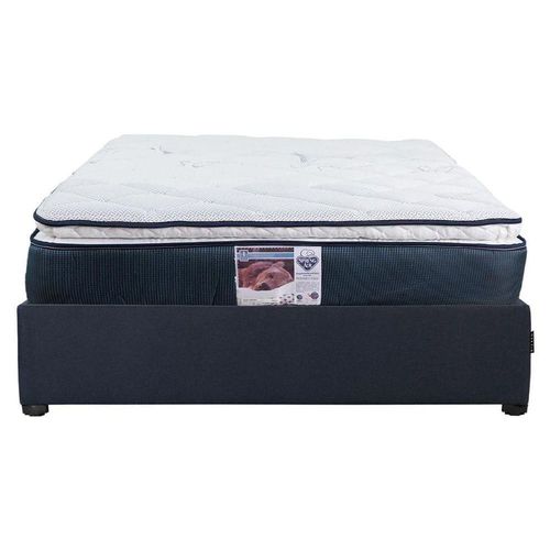 Colchón Queen Size Spring Air Mónaco + Base Cama Orlando Azúl CZD