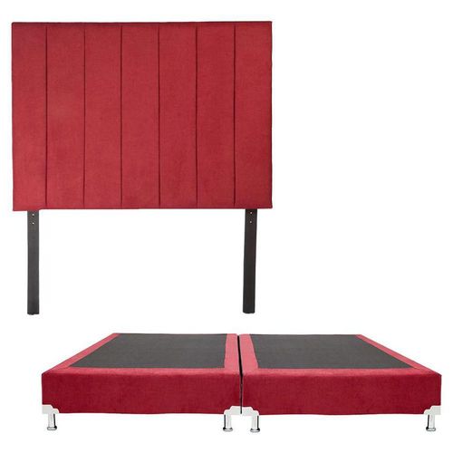 Cabecera King Size Dicasa Argos Rojo + Box Dicasa Red CZD