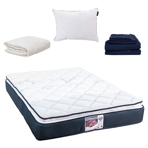 Colchón Matrimonial Mónaco + Almohada One + Sábanas S + Protector CZD