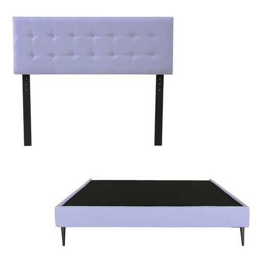 Cabecera Matrimonial Dicasa Bilbao Lila + Base cama Slim CZD
