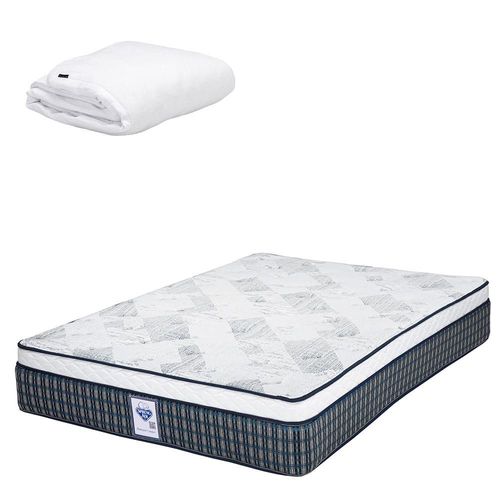 Colchón King Size Spring Air Cardona + Protector Cloud CZD