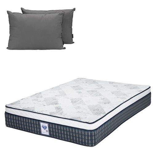 Colchón Queen Size Spring Air Cardona + Almohadas 2 Pack CZD