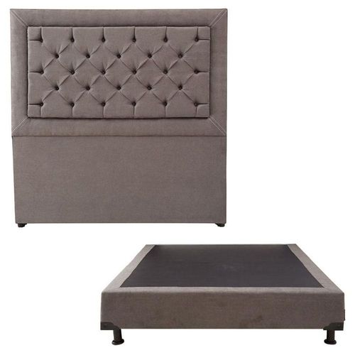 Cabecera Queen Size Dicasa Mary Grey + Box Dicasa Bless CZD