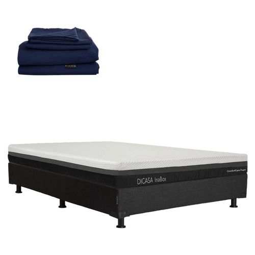 Colchón Individual en caja Dicasa InaBox + Box + Sábanas Softy CZD