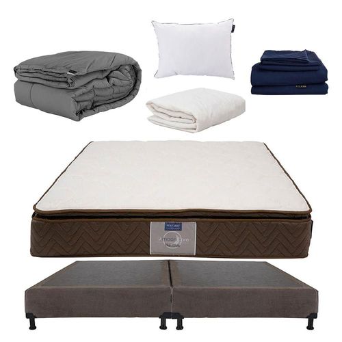 Colchón King Size Dicasa Nautilus + Box + Blancos Dicasa CZD