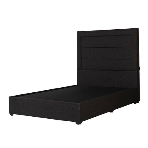 Cabecera Matrimonial Dicasa Blend + Base cama Belt Negro CZD