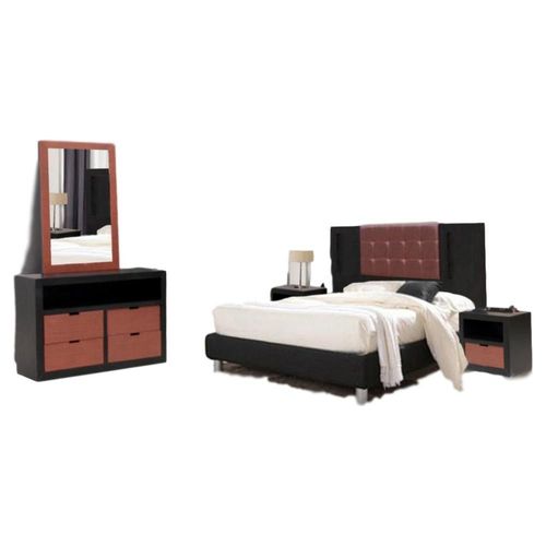 Recamara Holanda King Size - Chocolate con Caoba