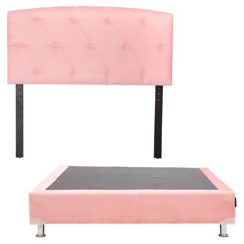 Cabecera Matrimonial Dicasa Sigma Pink + Box Dicasa Pink RGH