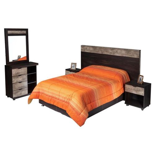 Recamara King Size 5 Piezas Lory - Cafe