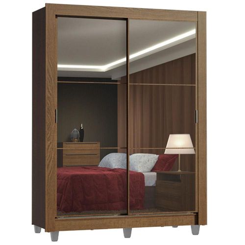 Ropero Madesa Denver 2 Puertas con 2 Espejos con Pies Marron
