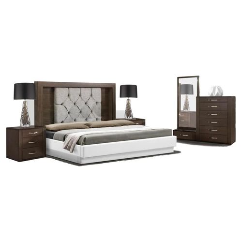 Recámara Silvana King Size 5 Piezas Capuchino