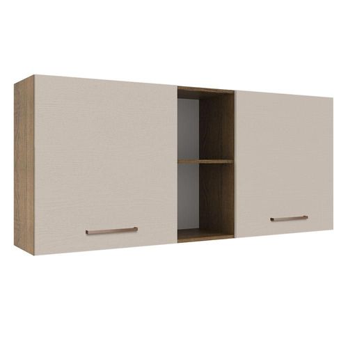 Alacena 150cm 2 Puertas y 2 Nichos Agata Madesa Marron/Crema
