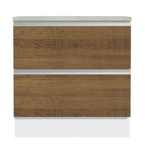 Mostrador 80 cm 2 Cajones Glamy Madesa MB