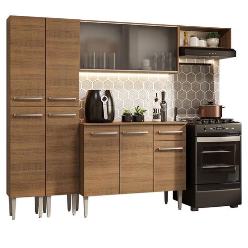 Armario Cocina Completo 229cm Emilly Madesa Marron 08