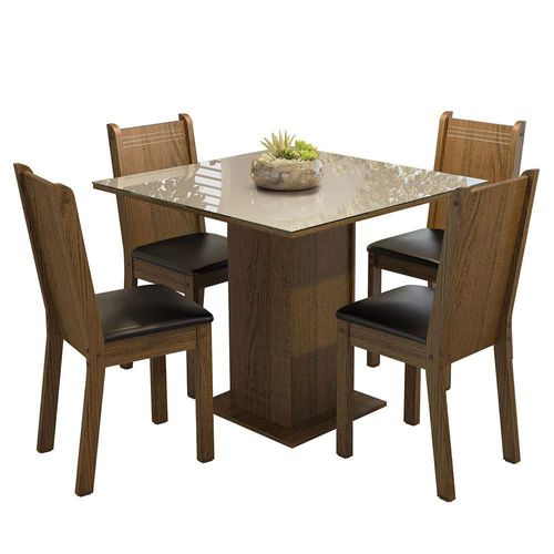 Juego de Comedor Perla Madesa Mesa y 4 Sillas MCN