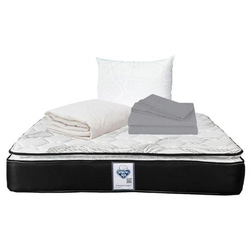 Colchón Matrimonial Premier + Almohada Osos + Protector + Sábanas RGH