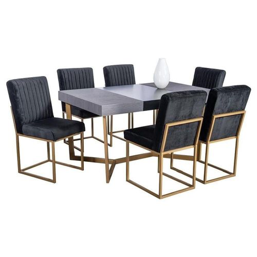 Comedor Caceres 6 Sillas Tubular y Cubierta Laminada