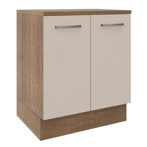 Mueble de Cocina 70cm 2 Puertas Agata Madesa Marron/Crema