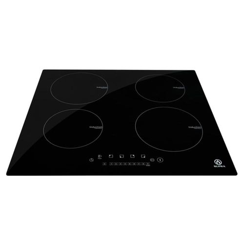 Parrilla de inducción SUPRA 4Q-IN con cristal templado color negro