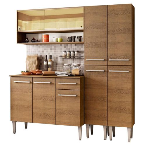 Armario de Cocina Compacto 169cm Emilly Winter Madesa Marron 08