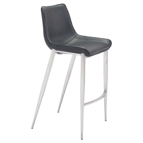 Banco para Bar Magnus Negro/Acero