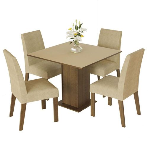 Juego de Comedor Madesa Deise Mesa con 4 Sillas