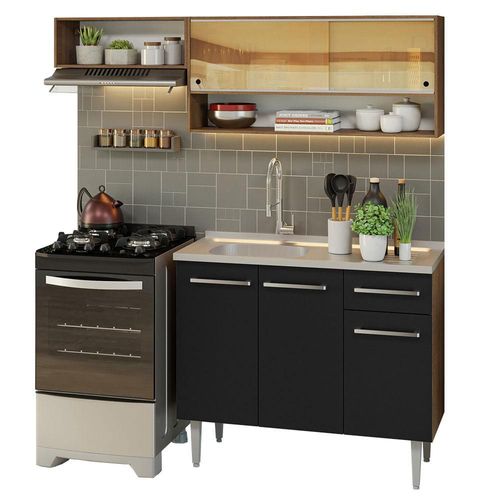 Mueble de Cocina Compacta Emilly Madesa 165cm con Fregadero NM 01