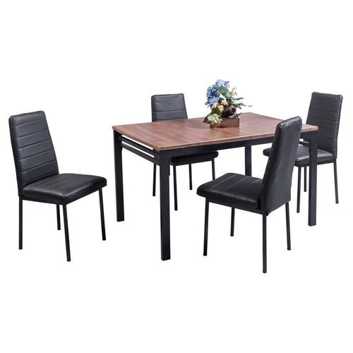 Comedor Troya 4 Sillas Tubular y Cubierta de PVC