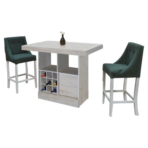 Desayunador 2 Bancos Iroan - Gris