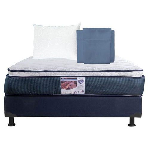 Colchón Individual Spring Air Mónaco + Box + Sábanas + Almohada RGH