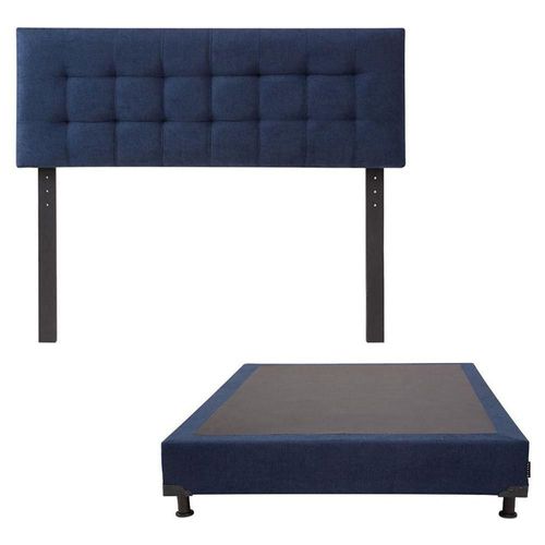 Cabecera Queen Size Dicasa Catania Azul Marino + Box Dicasa Bless RGH
