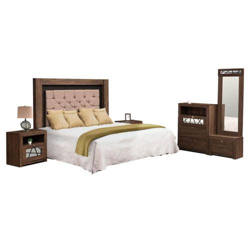 Recamara King Size 5 Piezas Maleli - Cafe