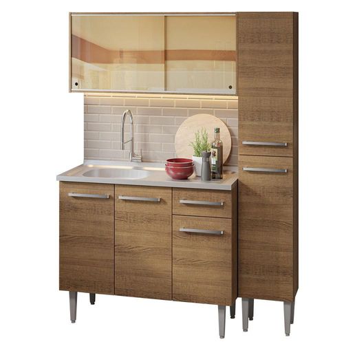 Cocina Integral Completa Modular Madesa Emilly 137cm Con Tarja 08