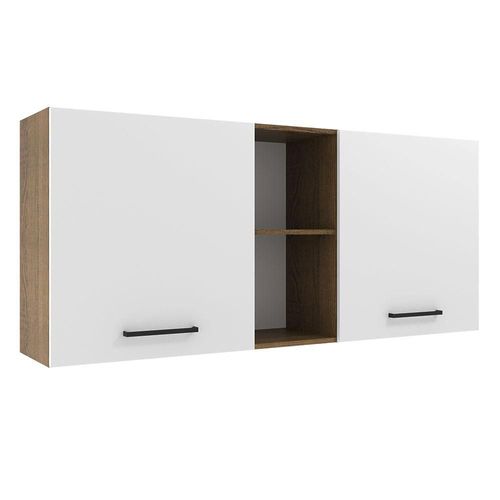 Alacena Madesa Agata 150cm 2 Puertas y 2 Nichos Marron/Blanco