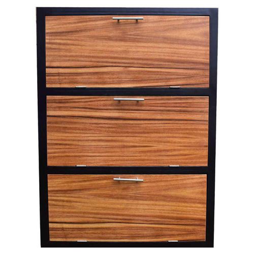 Mueble Zapatero 24 pares + Espacio Botas Chocolate-Parota