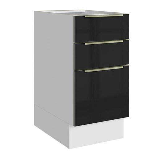 Gabinete Bajo Cocina Madesa Lux 3 Cajones 40cm y Encimera BN