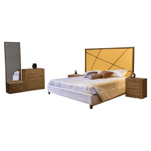 Recamara King Size 5 Piezas Valteri - Cafe